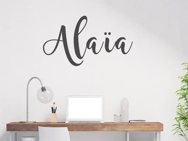 Wandtattoo Alaïa in Handschrift