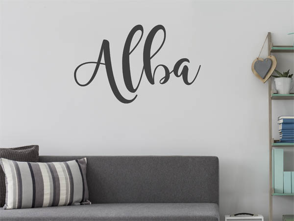 Wandtattoo Alba in Handschrift