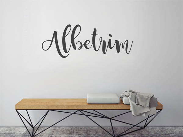 Wandtattoo Albetrim in Handschrift
