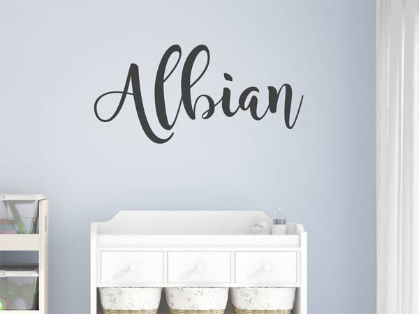 Wandtattoo Albian in Handschrift