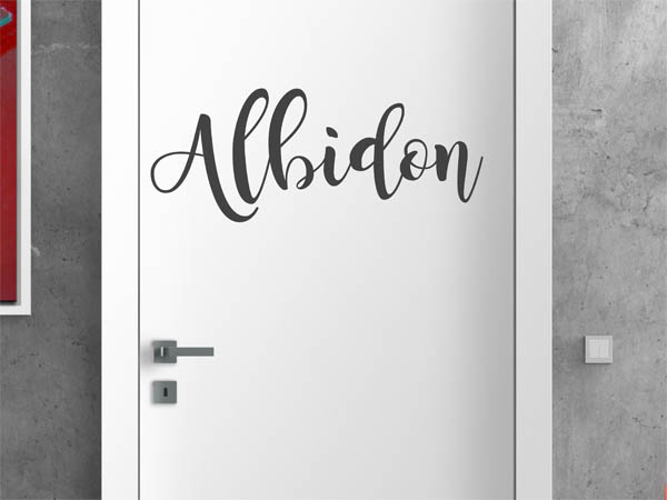 Wandtattoo Albidon in Handschrift