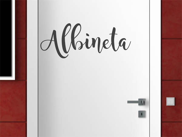 Wandtattoo Albineta in Handschrift