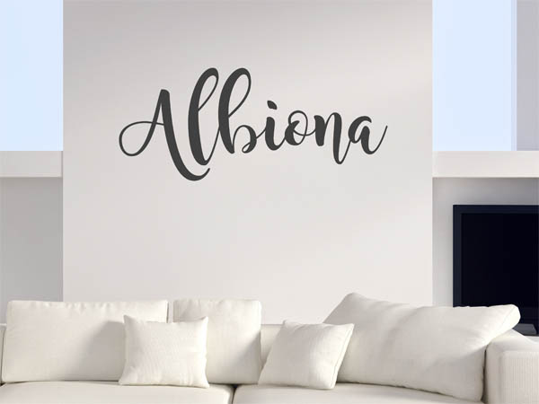 Wandtattoo Albiona in Handschrift