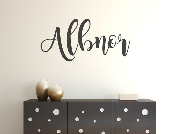 Wandtattoo Albnor in Handschrift