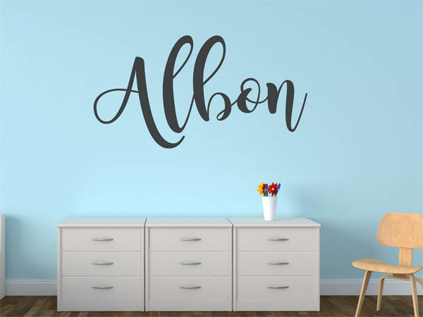Wandtattoo Albon in Handschrift