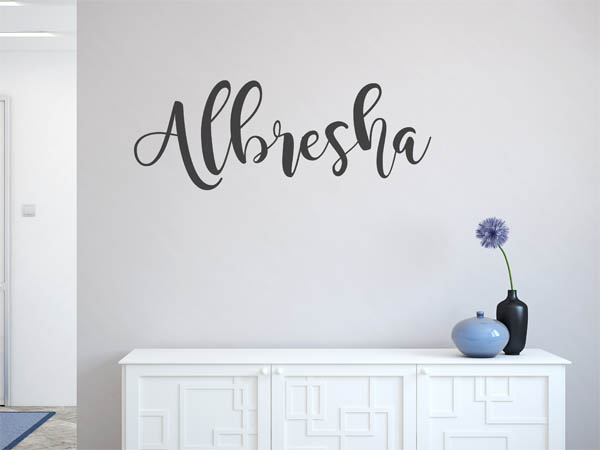 Wandtattoo Albresha in Handschrift