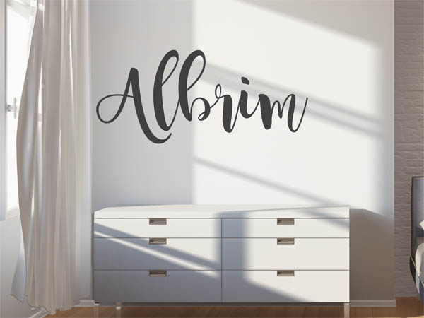 Wandtattoo Albrim in Handschrift
