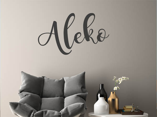 Wandtattoo Aleko in Handschrift