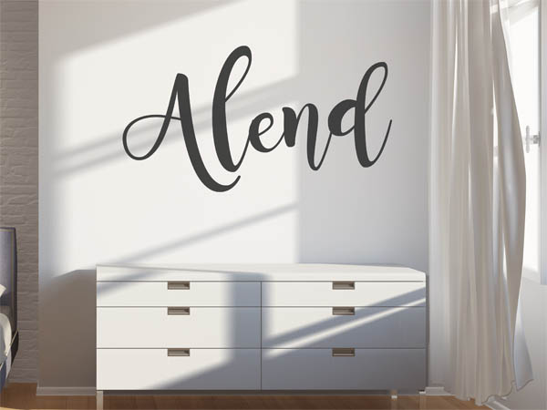 Wandtattoo Alend in Handschrift