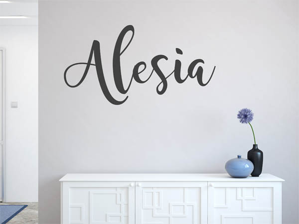Wandtattoo Alesia in Handschrift