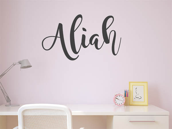Wandtattoo Aliah in Handschrift