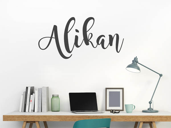 Wandtattoo Alikan in Handschrift
