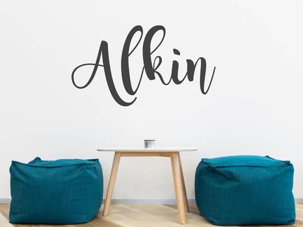 Wandtattoo Alkin in Handschrift