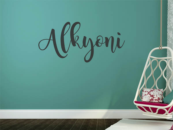 Wandtattoo Alkyoni in Handschrift