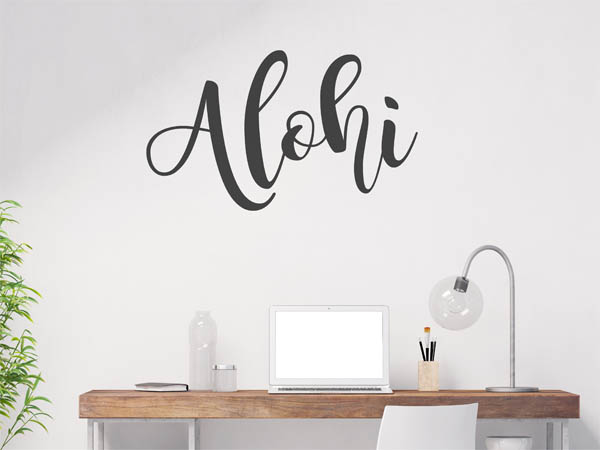 Wandtattoo Alohi in Handschrift