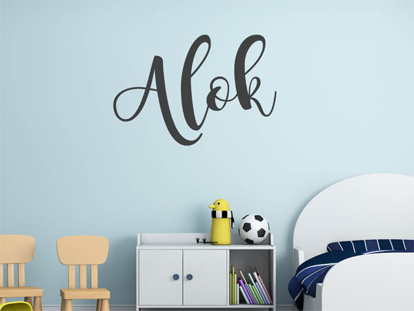 Wandtattoo Alok in Handschrift