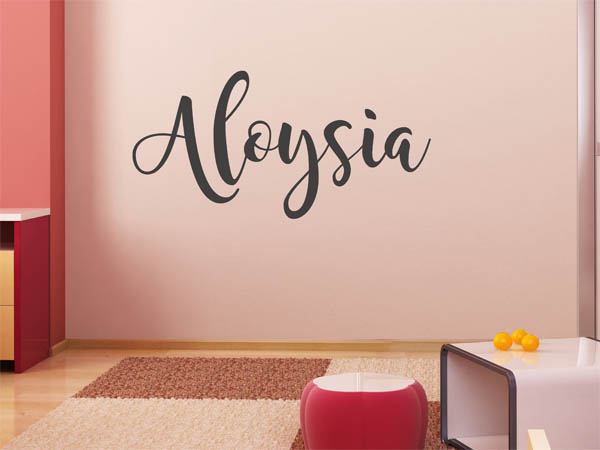 Wandtattoo Aloysia in Handschrift