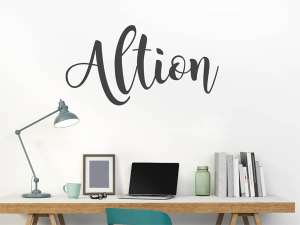 Wandtattoo Altion in Handschrift