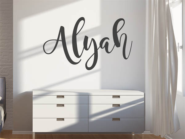 Wandtattoo Alyah in Handschrift