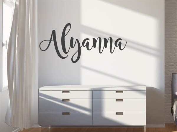Wandtattoo Alyanna in Handschrift