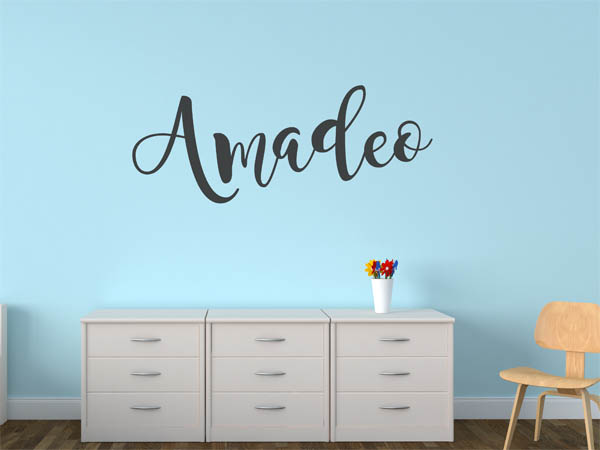 Wandtattoo Amadeo in Handschrift