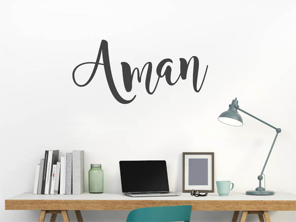Wandtattoo Aman in Handschrift