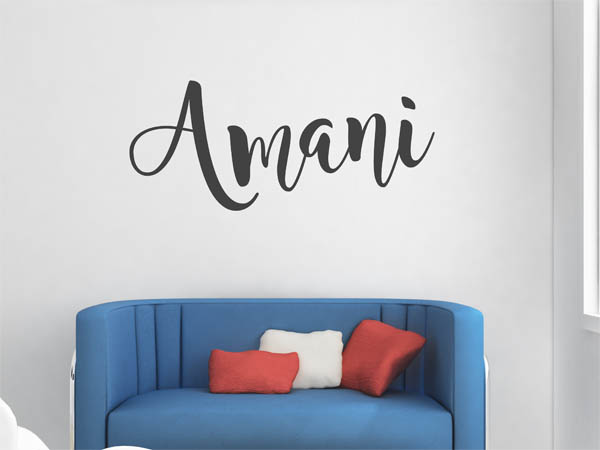 Wandtattoo Amani in Handschrift