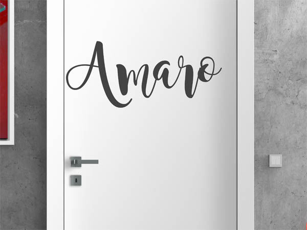 Wandtattoo Amaro in Handschrift