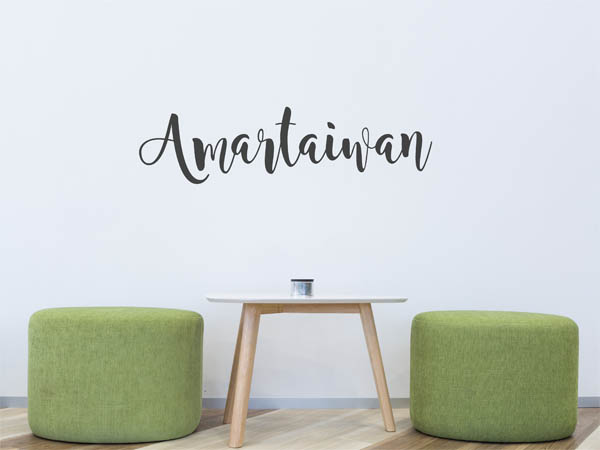 Wandtattoo Amartaiwan in Handschrift