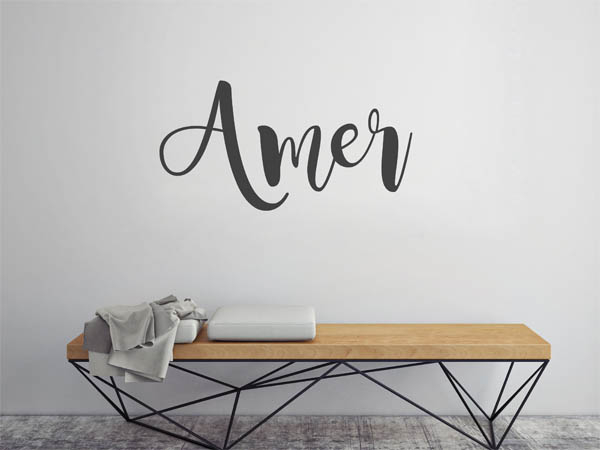 Wandtattoo Amer in Handschrift