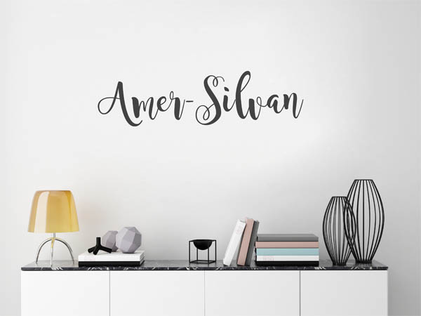 Wandtattoo Amer-Silvan in Handschrift