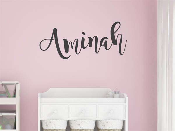 Wandtattoo Aminah in Handschrift