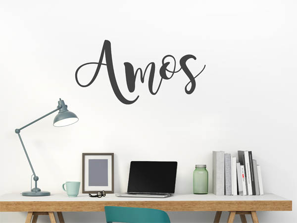 Wandtattoo Amos in Handschrift