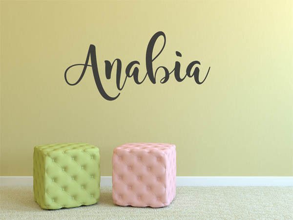 Wandtattoo Anabia in Handschrift