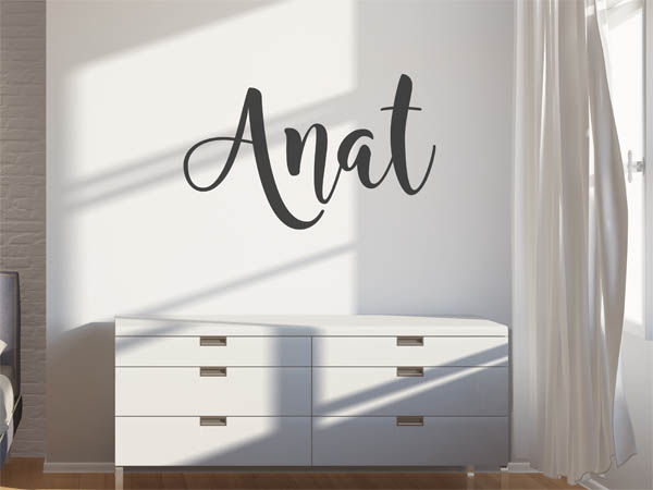 Wandtattoo Anat in Handschrift