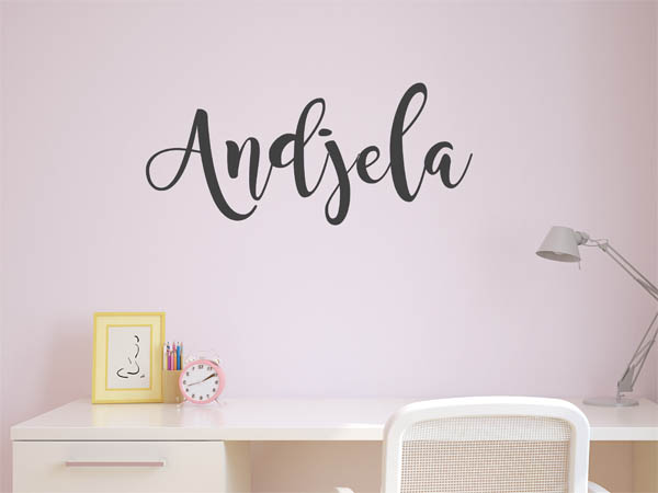Wandtattoo Andjela in Handschrift