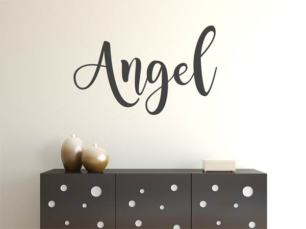 Wandtattoo Angel in Handschrift
