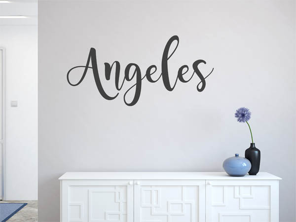 Wandtattoo Angeles in Handschrift