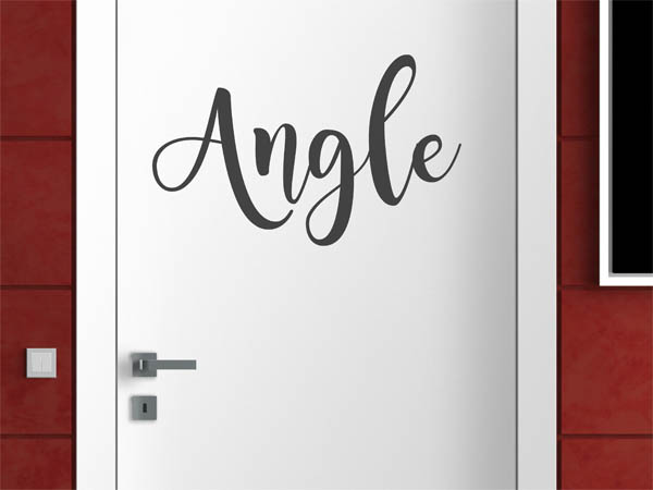 Wandtattoo Angle in Handschrift