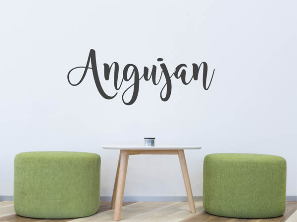 Wandtattoo Angujan in Handschrift
