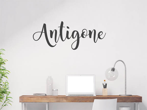 Wandtattoo Antigone in Handschrift