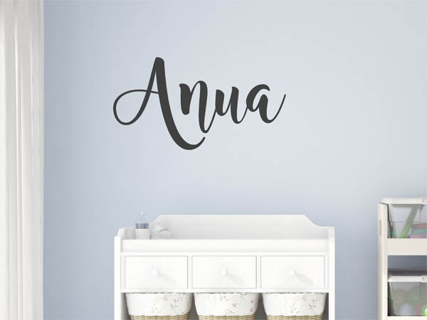 Wandtattoo Anua in Handschrift