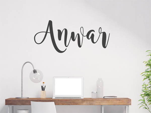 Wandtattoo Anwar in Handschrift