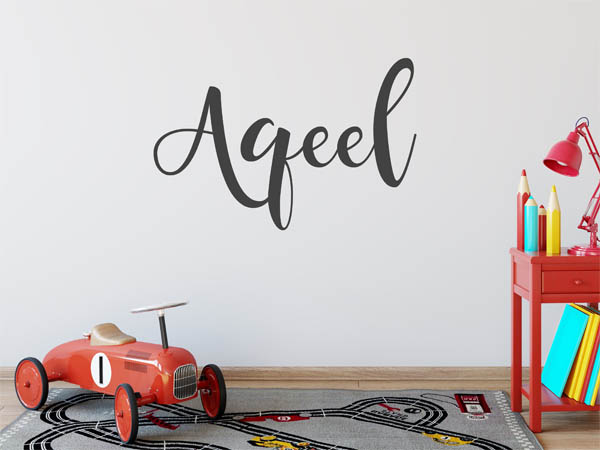 Wandtattoo Aqeel in Handschrift