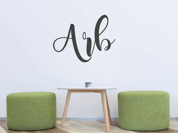 Wandtattoo Arb in Handschrift