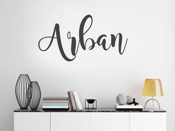Wandtattoo Arban in Handschrift