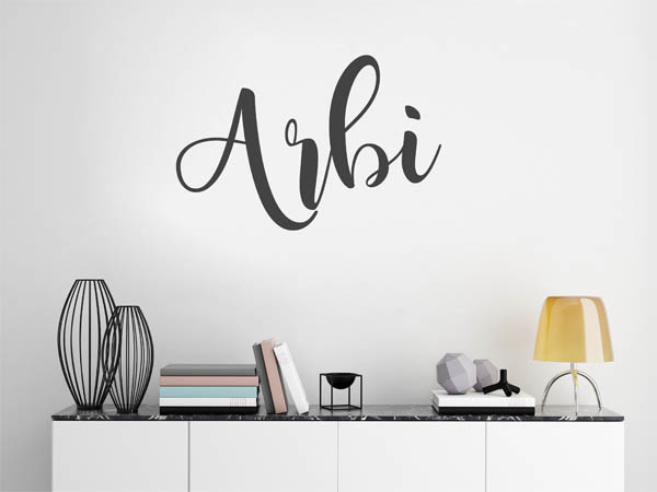 Wandtattoo Arbi in Handschrift