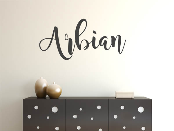 Wandtattoo Arbian in Handschrift