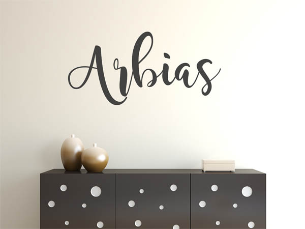 Wandtattoo Arbias in Handschrift