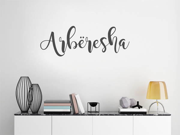 Wandtattoo Arbëresha in Handschrift